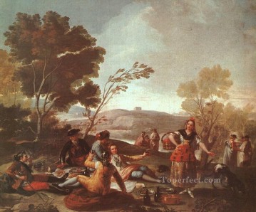 Francisco goya Painting - Picnic a Orillas del Manzanares Romántico moderno Francisco Goya